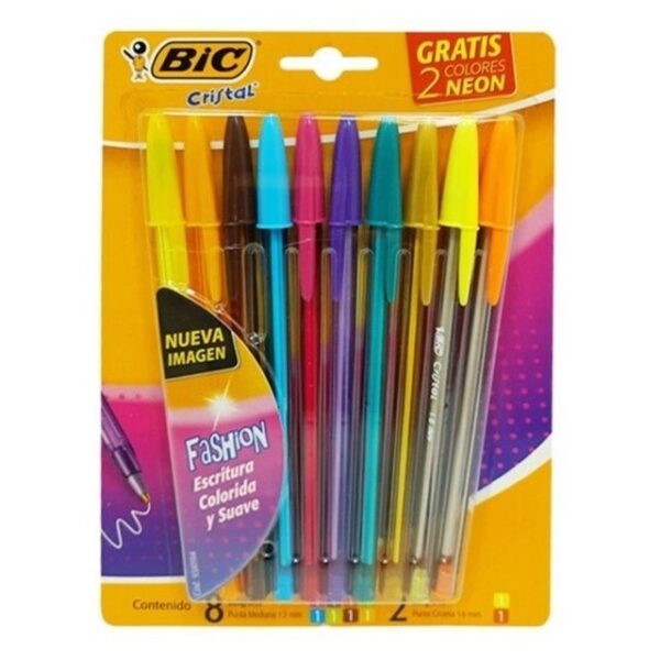 Boligrafo Bic Fashion X 8 Unidades 2 Regalo