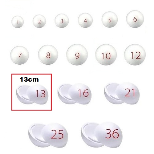 Esfera De Telgopor N13 X 1 Unid