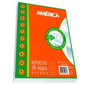Repuesto America Nº3 X 96 Hojas Rayadas