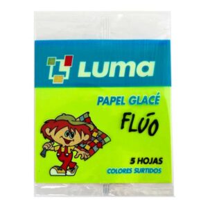 Papel Glace Fluo Luma X 5 Unidades