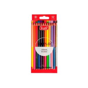 Lapiz De Color Trabi Bicolor X 12 Largos