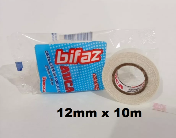 Cinta De Papel Bifaz Auca 12Mmx10Mts