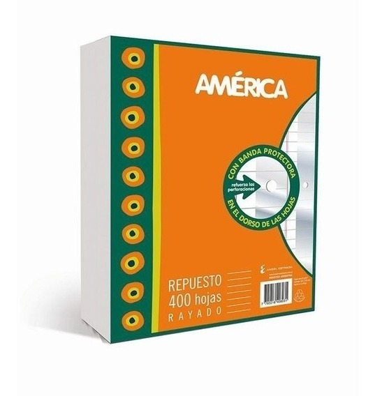 Repuesto America 400 Hojas Rayadas