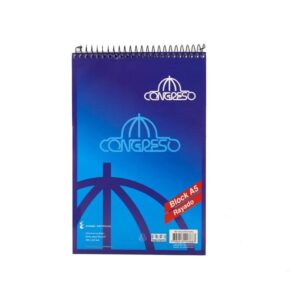Block A5 Rayado Congreso Con Espiral