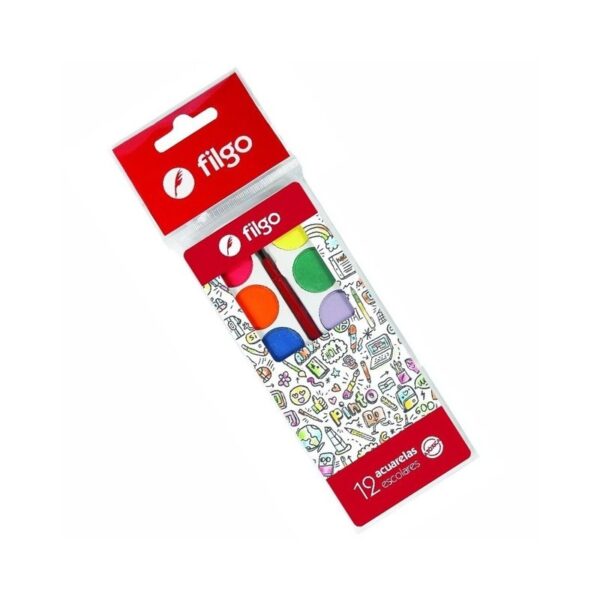Pintura Acuarela Filgo X 12 Colores