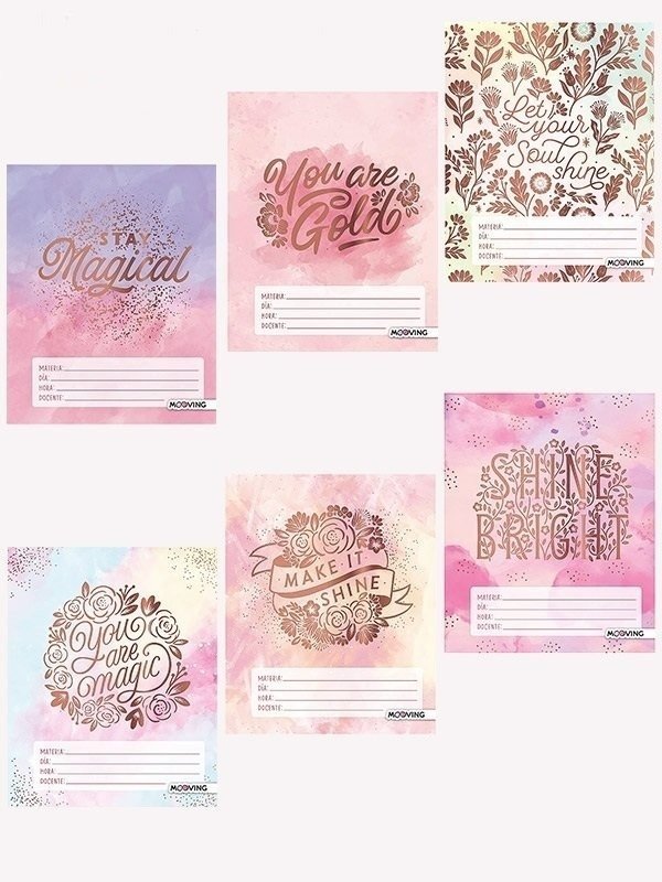 Separadores Mooving N3 Escolar X6 Pink And Gold – Casa de Andres
