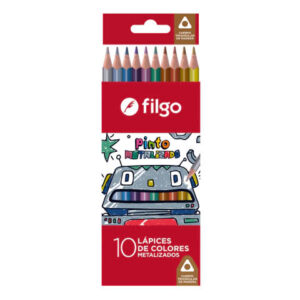 Lapiz De Colores Filgo X 10 Metalizado