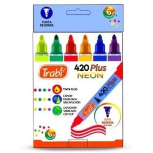 Marcadores Trabi Al Agua 420 X 6 Neon