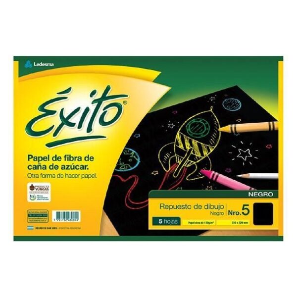 Repuesto De Dibujo Exito N5 Negro