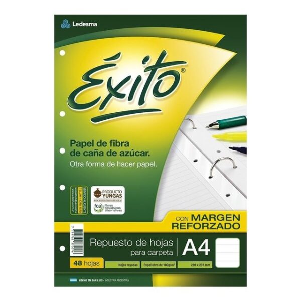 Repuesto Exito A4 48 Hojas Reforzadas
