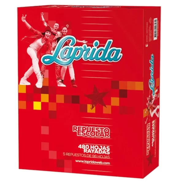 Repuesto Laprida X 480 Hojas Rayadas