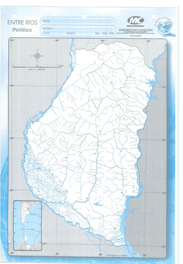 Mapa N5 De Entre Rios-Politico