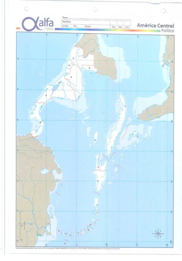 Mapa N5 De America Central- Politico