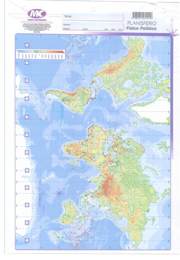 Mapa N5 De Planiferio-Fisico Politico