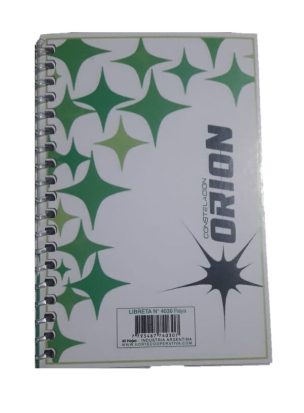 Libreta Orion 4030 Rayadas