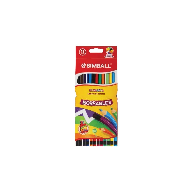 Lapices De Colores Simball Borrables X12