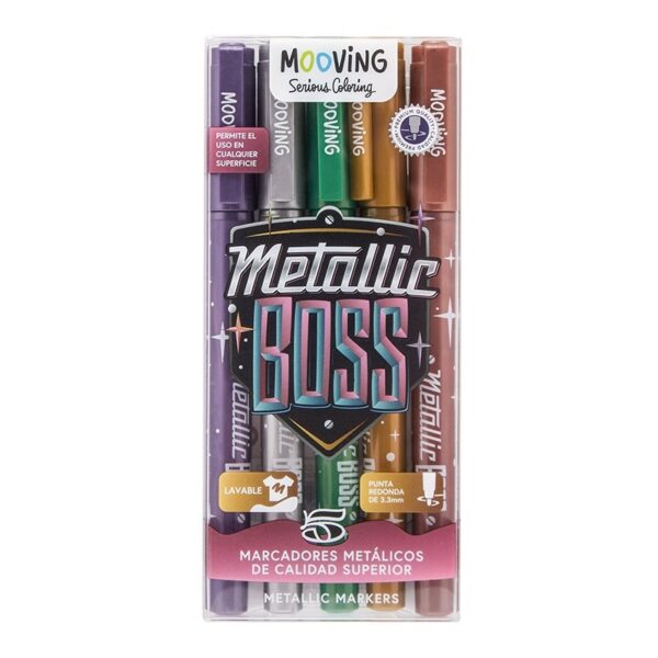 Marcadores Mooving Metalico Boss