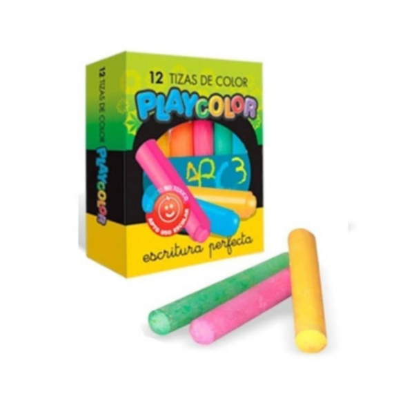 Tizas Playcolor De Color X 12 Unidades
