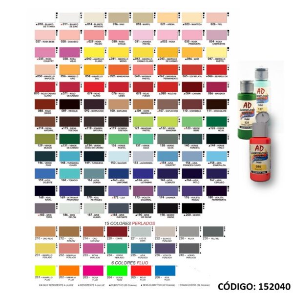 Pintura Acrilica Acuarel 60Ml