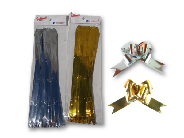 Moños Metalizados Mini X 1 Unidad
