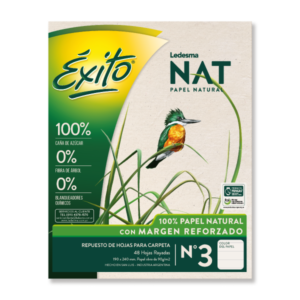 Repuesto De Hoja Para Carpeta N°3 Ledesma Nat Papel Natural