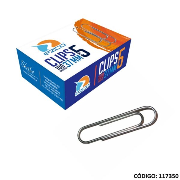 Clip Ezco N5 Metalicos x 100 Unidades