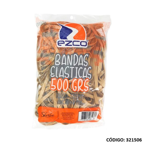 Bandas Elasticas Anchas/Largas Ezco x 500Grs