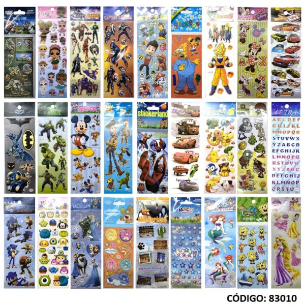 Sticker Infantil 1 Plancha 7x12