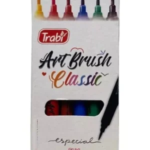 Marcadores Trabi Art Brush Clasicos Punta Pincel x 6 Unidades