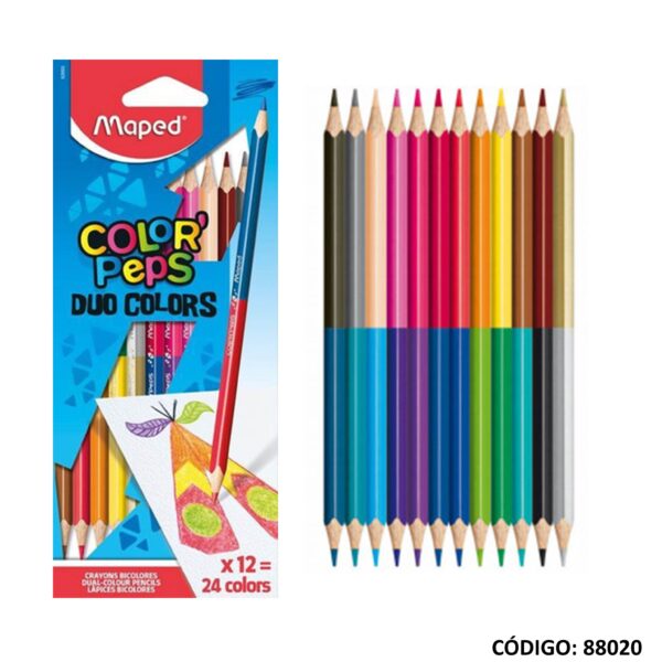 Lapices De Colores Maped Bicolor x 12 Unidades