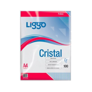 Folio Liggo Cristal A4 x 100 Unidades