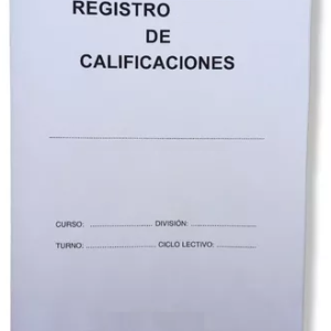 Libro Registro De Calificaciones