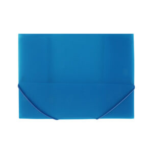 CARPETA 3 SOLAPAS PVC DE COLOR AZUL  A4