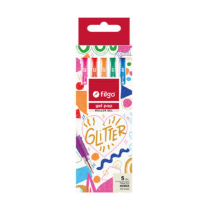 Boligrafo Filgo Gel Pop Glitter X 5 Unidades