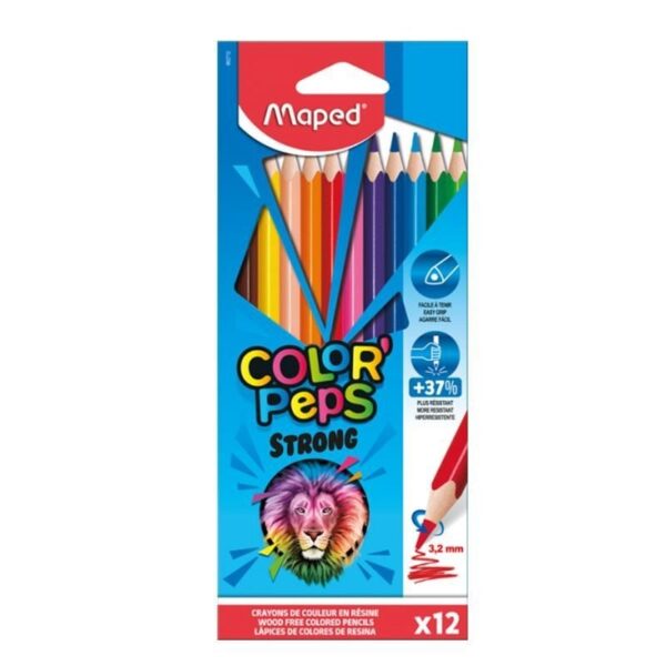 LAPICES DE COLORES MAPED X 12 LARGOS STRONG