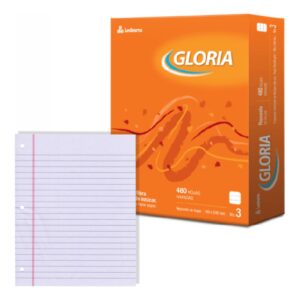 Repuesto Gloria N3 480 Hojas Rayadas