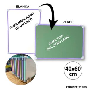 Pizarra 2 en 1 Liggo 40 x 60 Pastel