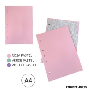 Carpeta A4 2 Tapas Pastel