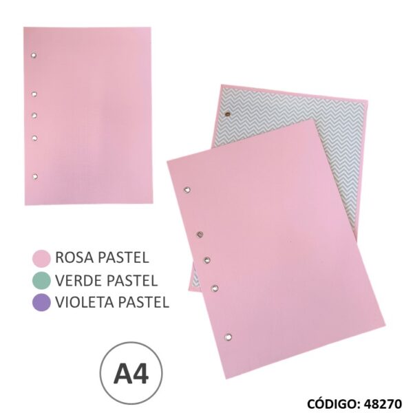 Carpeta A4 2 Tapas Pastel