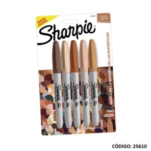 Fibras Sharpie Finas Tonos Piel x 5 Unidades