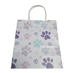 Bolsa Fantasia Kraft 18x20 Huellitas