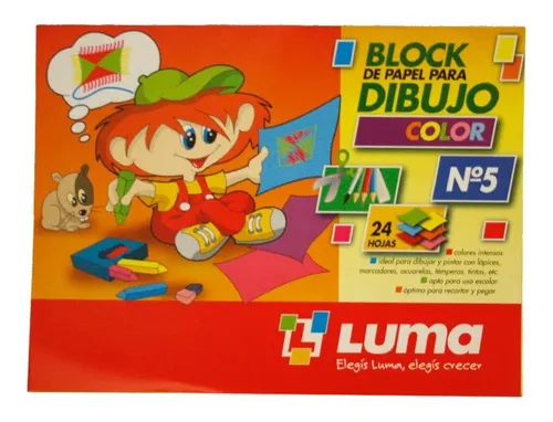 Block De Dibujo Luma Color n5 X 24 Hojas