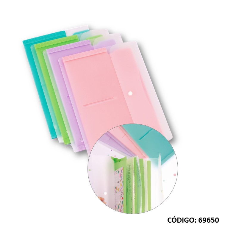 Carpeta Clasificadora Fw A4 Pastel 5 Divisiones