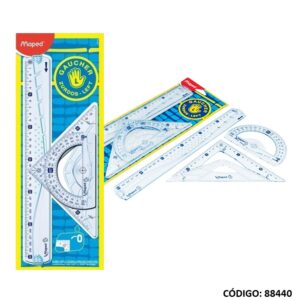 Set De Geometria Para Zurdo Maped 30CM 3 Piezas