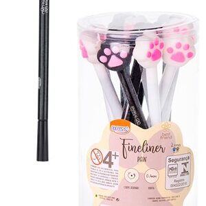 Microfibra Negra BRW Fantasia Huellitas