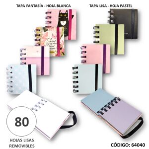 Libreta Punto Cero Fantasia 7x8cm 80 Hojas