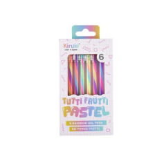 Boligrafo Kiruki Pastel Gel x 6 Unidades