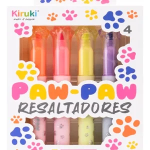 Resaltador Kiruki Neon Paw Paw x 4 Unidades