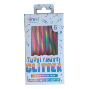 Boligrafo Kiruki Glitter Gel x 6 Unidades