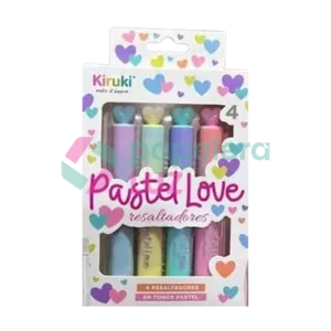 Resaltador Kiruki Pastel Love x 4 Unidades